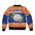 Marshall Islands Christmas Sleeve Zip Bomber Jacket Marshallese Seal Meddi Kirijmoj