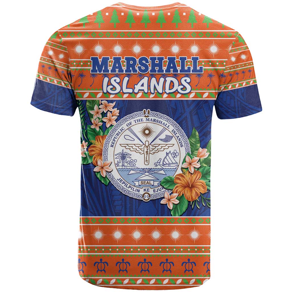 Marshall Islands Christmas T Shirt Marshallese Seal Meddi Kirijmoj