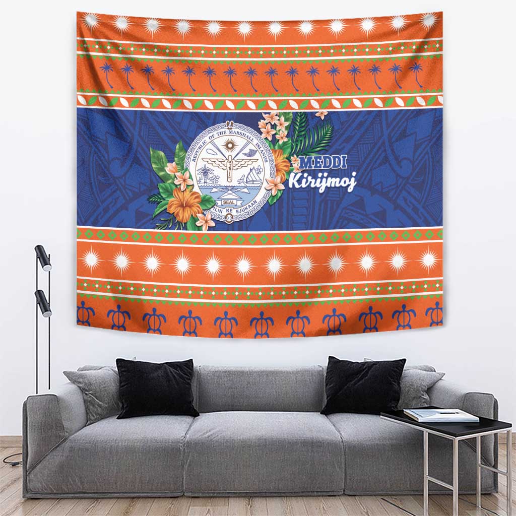 Marshall Islands Christmas Tapestry Marshallese Seal Meddi Kirijmoj