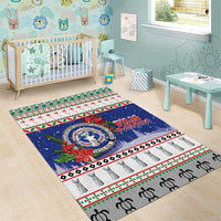Northern Mariana Islands Christmas Area Rug Poinsettia Filis Pasgua