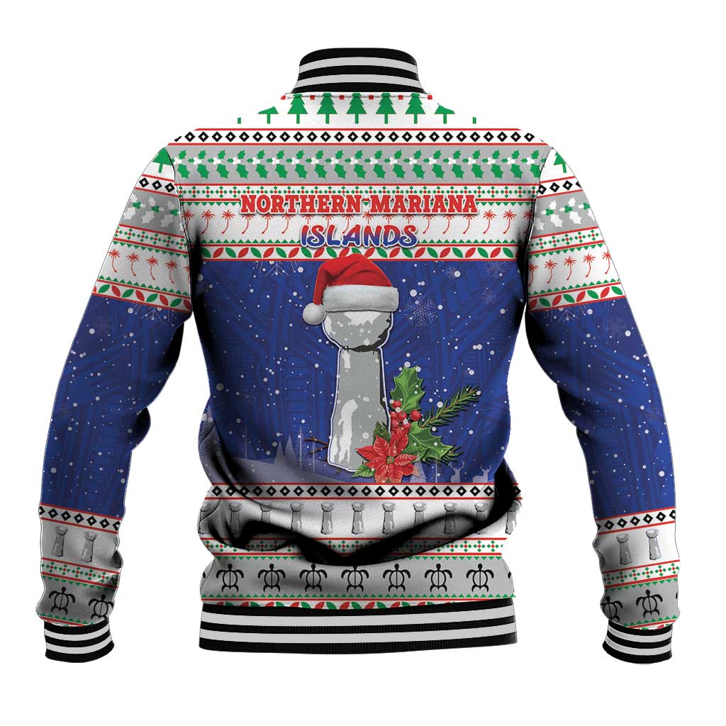 Northern Mariana Islands Christmas Baseball Jacket Poinsettia Filis Pasgua