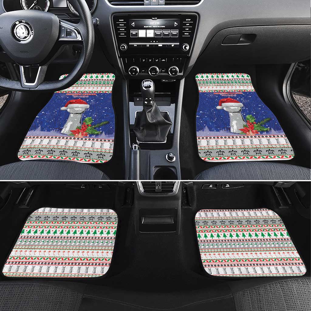 Northern Mariana Islands Christmas Car Mats Poinsettia Filis Pasgua