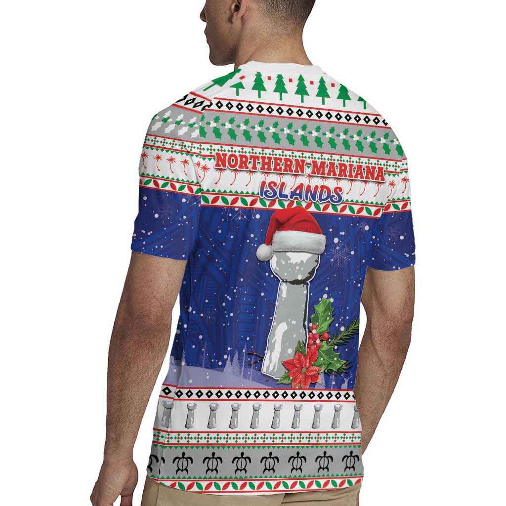 Northern Mariana Islands Christmas Rugby Jersey Poinsettia Filis Pasgua LT05 - Polynesian Pride