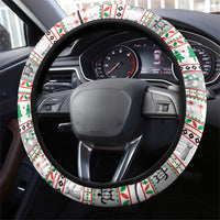 Northern Mariana Islands Christmas Steering Wheel Cover Poinsettia Filis Pasgua