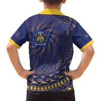 Nauru Angam Day Family Matching Long Sleeve Bodycon Dress and Hawaiian Shirt Polynesian Tribal Pattern Unique Style LT05 - Polynesian Pride