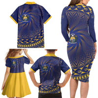 Nauru Angam Day Family Matching Long Sleeve Bodycon Dress and Hawaiian Shirt Polynesian Tribal Pattern Unique Style LT05 - Polynesian Pride