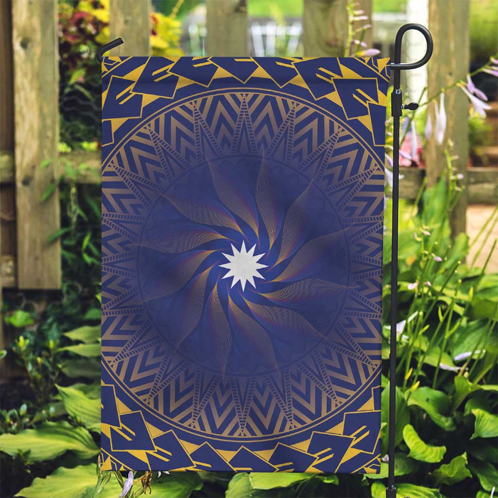 Nauru Angam Day Garden Flag Polynesian Tribal Pattern Unique Style LT05 Garden Flag Blue - Polynesian Pride
