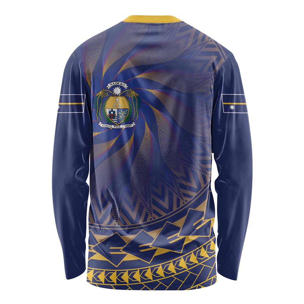 Nauru Angam Day Long Sleeve Shirt Polynesian Tribal Pattern Unique Style - Polynesian Pride
