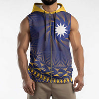 Nauru Angam Day Sleeveless Zip Hoodie Polynesian Tribal Pattern Unique Style - Polynesian Pride