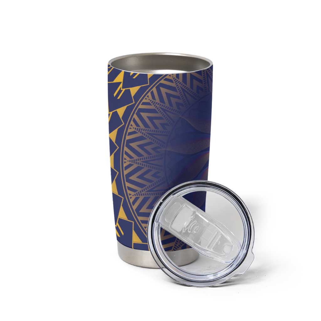 Nauru Angam Day Tumbler Cup Polynesian Tribal Pattern Unique Style - Polynesian Pride