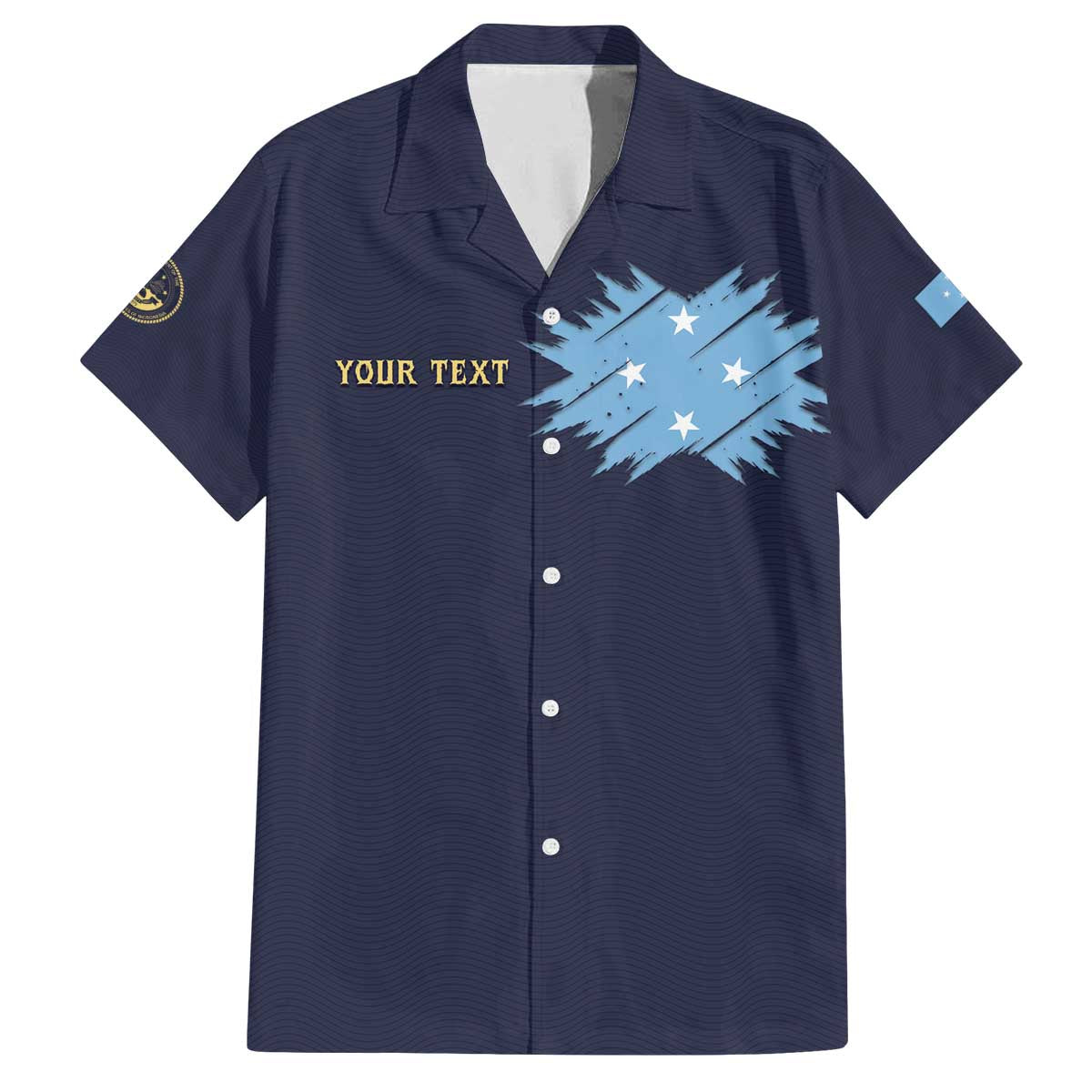 Personalised Federated States Of Micronesia Family Matching Off The Shoulder Long Sleeve Dress and Hawaiian Shirt FSM Passport - Polynesian Pride