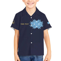 Personalised Federated States Of Micronesia Family Matching Off The Shoulder Long Sleeve Dress and Hawaiian Shirt FSM Passport - Polynesian Pride