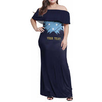 Personalised Federated States Of Micronesia Family Matching Off Shoulder Maxi Dress and Hawaiian Shirt FSM Passport - Polynesian Pride