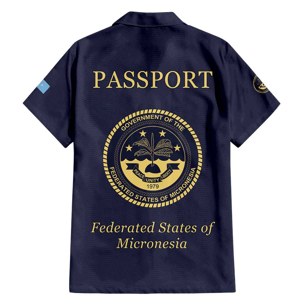 Personalised Federated States Of Micronesia Family Matching Off Shoulder Short Dress and Hawaiian Shirt FSM Passport - Polynesian Pride