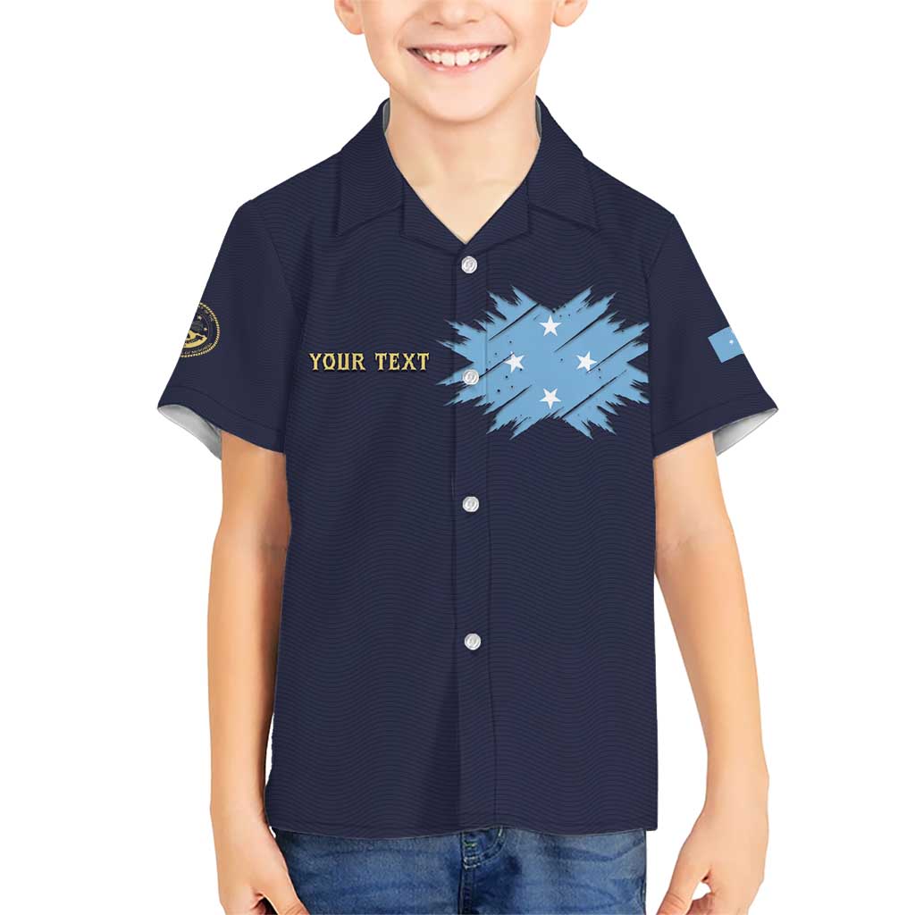 Personalised Federated States Of Micronesia Kid Hawaiian Shirt FSM Passport - Polynesian Pride