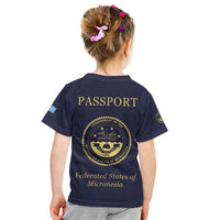 Personalised Federated States Of Micronesia Kid T Shirt FSM Passport LT05 - Polynesian Pride