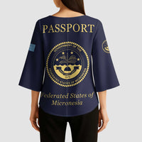 Personalised Federated States Of Micronesia Kimono Sleeve Blouse FSM Passport - Polynesian Pride