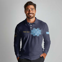 Personalised Federated States Of Micronesia Long Sleeve Polo Shirt FSM Passport - Polynesian Pride