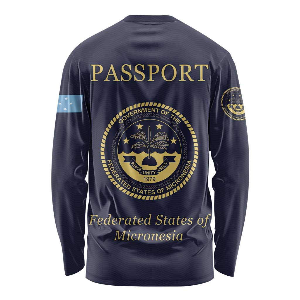 Personalised Federated States Of Micronesia Long Sleeve Shirt FSM Passport LT05 - Polynesian Pride