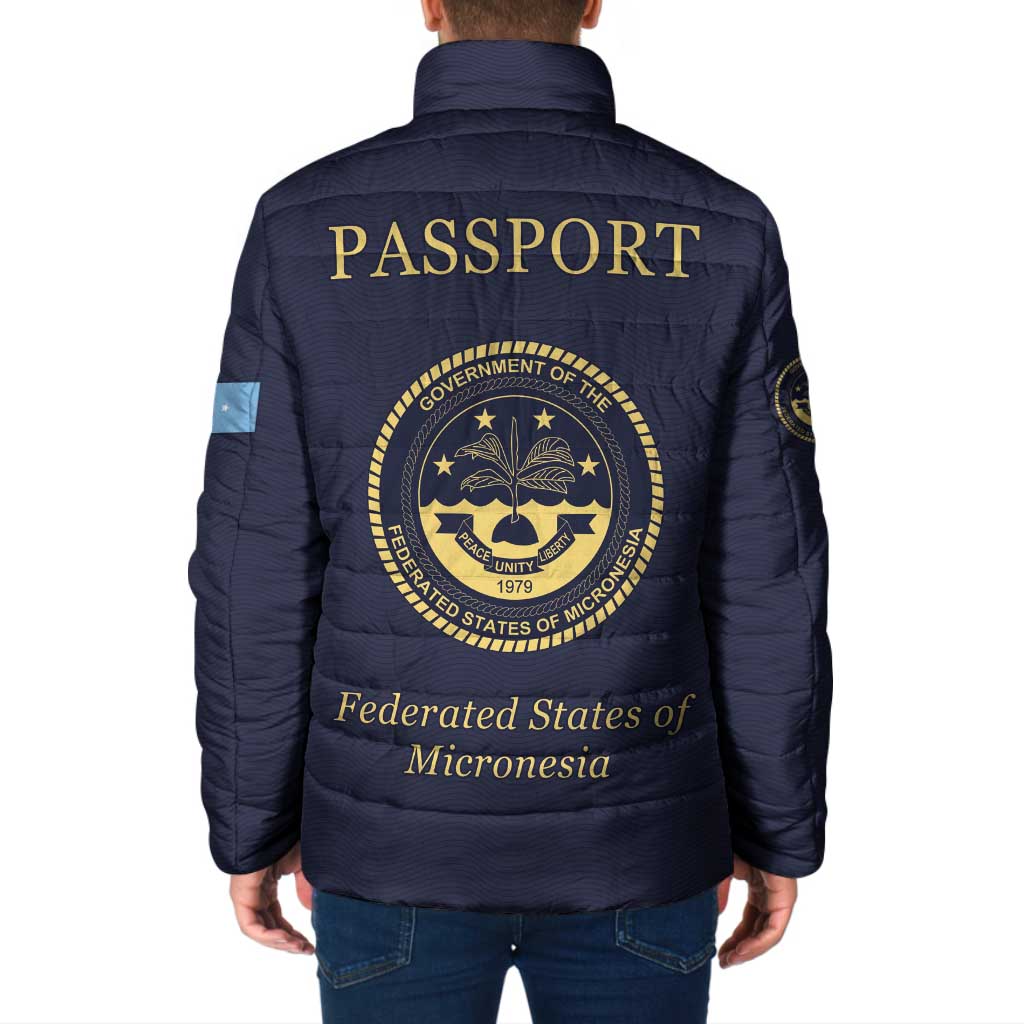 Personalised Federated States Of Micronesia Padded Jacket FSM Passport - Polynesian Pride