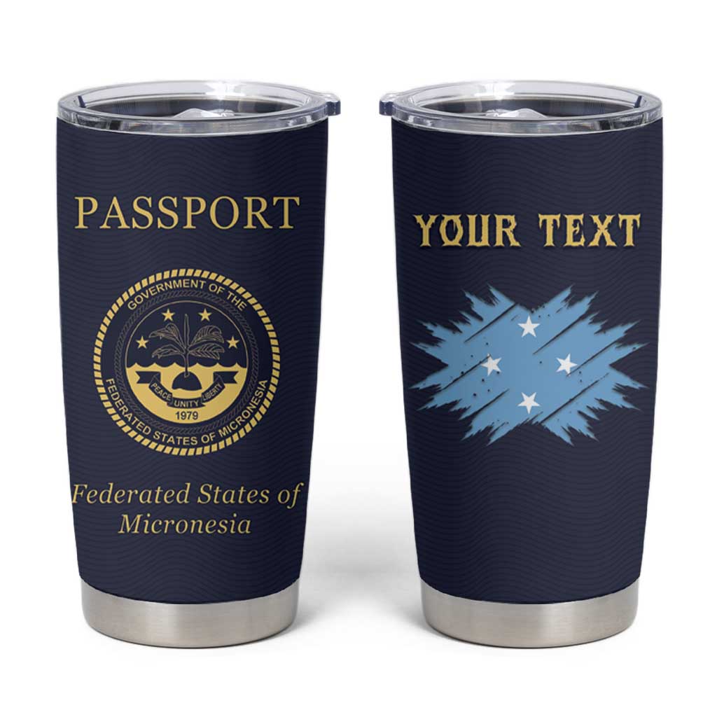 Personalised Federated States Of Micronesia Tumbler Cup FSM Passport - Polynesian Pride