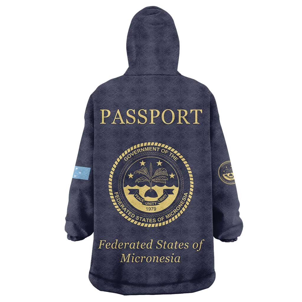 Personalised Federated States Of Micronesia Wearable Blanket Hoodie FSM Passport LT05 - Polynesian Pride