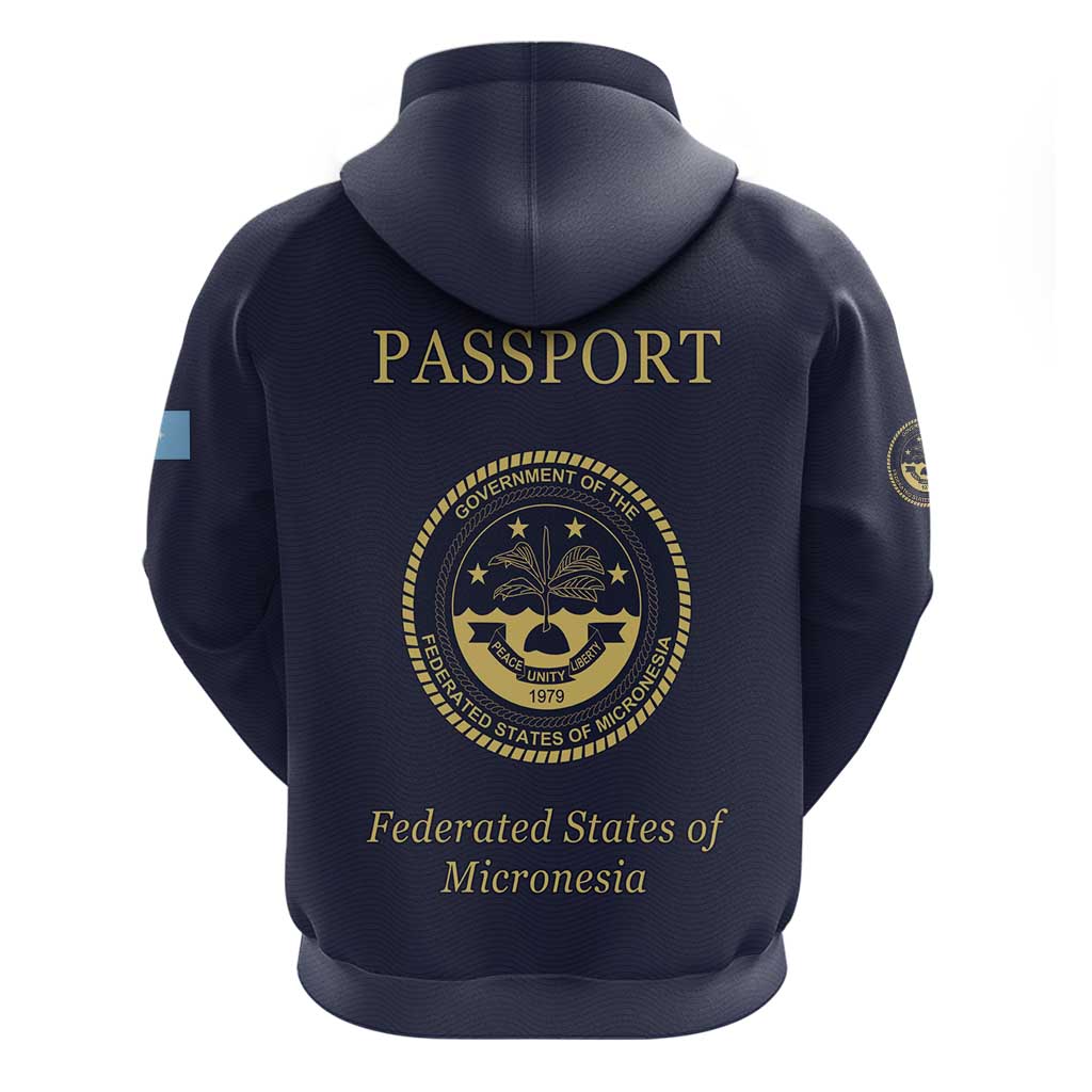 Personalised Federated States Of Micronesia Zip Hoodie FSM Passport LT05 - Polynesian Pride