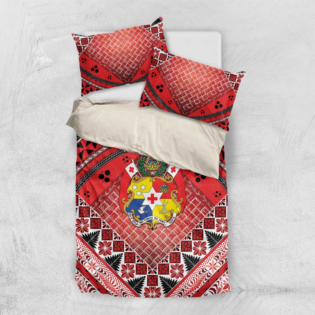 Tonga Constitution Day Bedding Set 150 Years Jubilee LT05 US Twin 172cm x 218cm Red - Polynesian Pride