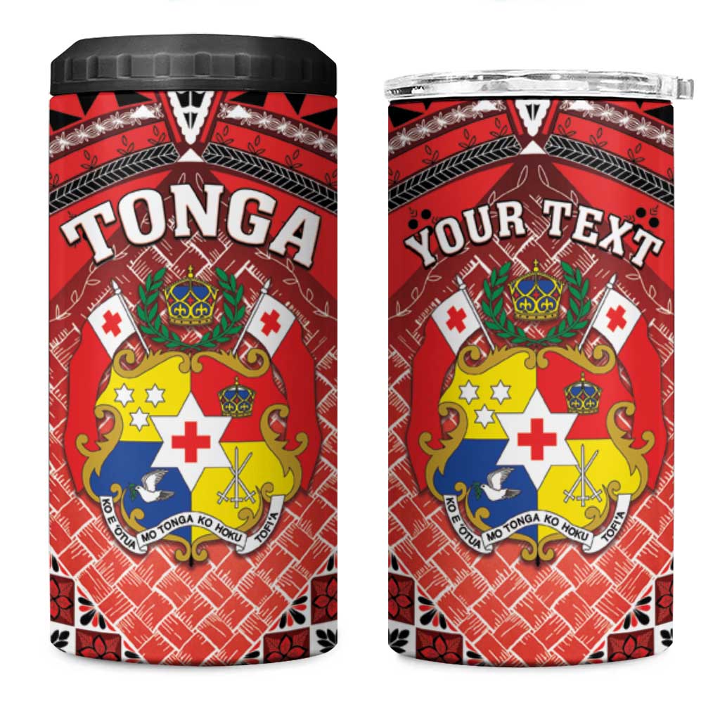 Personalised Tonga Constitution Day 4 in 1 Can Cooler Tumbler 150 Years Jubilee - Polynesian Pride