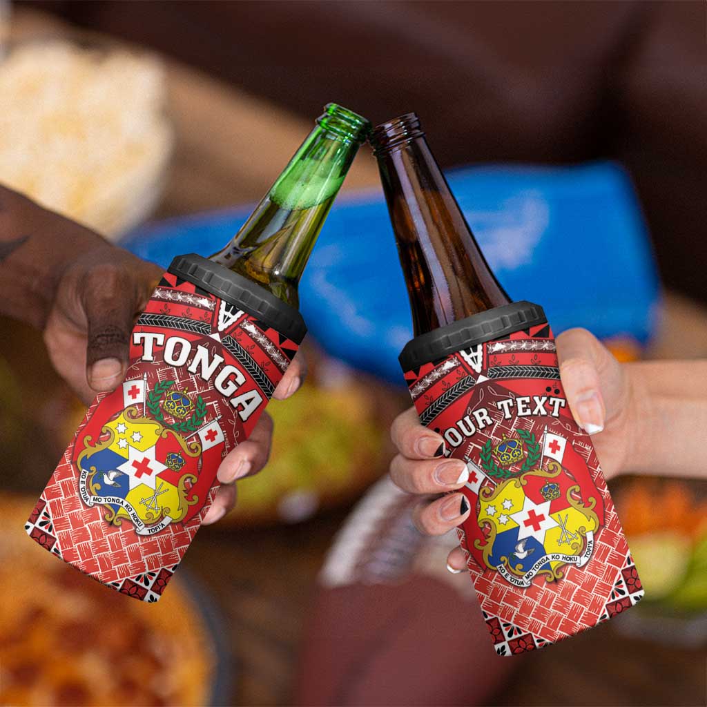 Personalised Tonga Constitution Day 4 in 1 Can Cooler Tumbler 150 Years Jubilee - Polynesian Pride