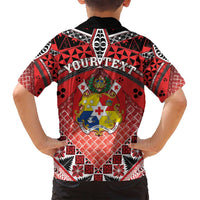 Personalised Tonga Constitution Day Family Matching Summer Maxi Dress and Hawaiian Shirt 150 Years Jubilee - Polynesian Pride