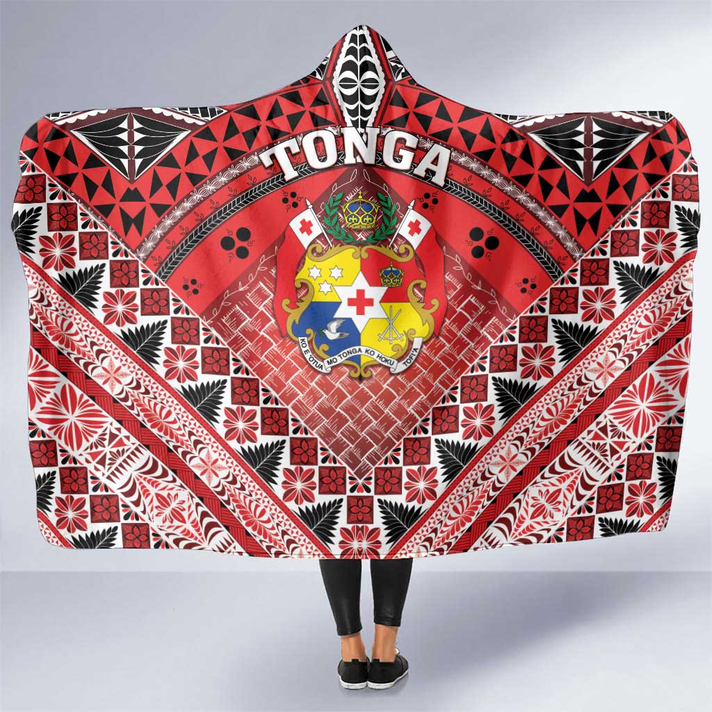 Tonga Constitution Day Hooded Blanket 150 Years Jubilee LT05 One Size Red - Polynesian Pride