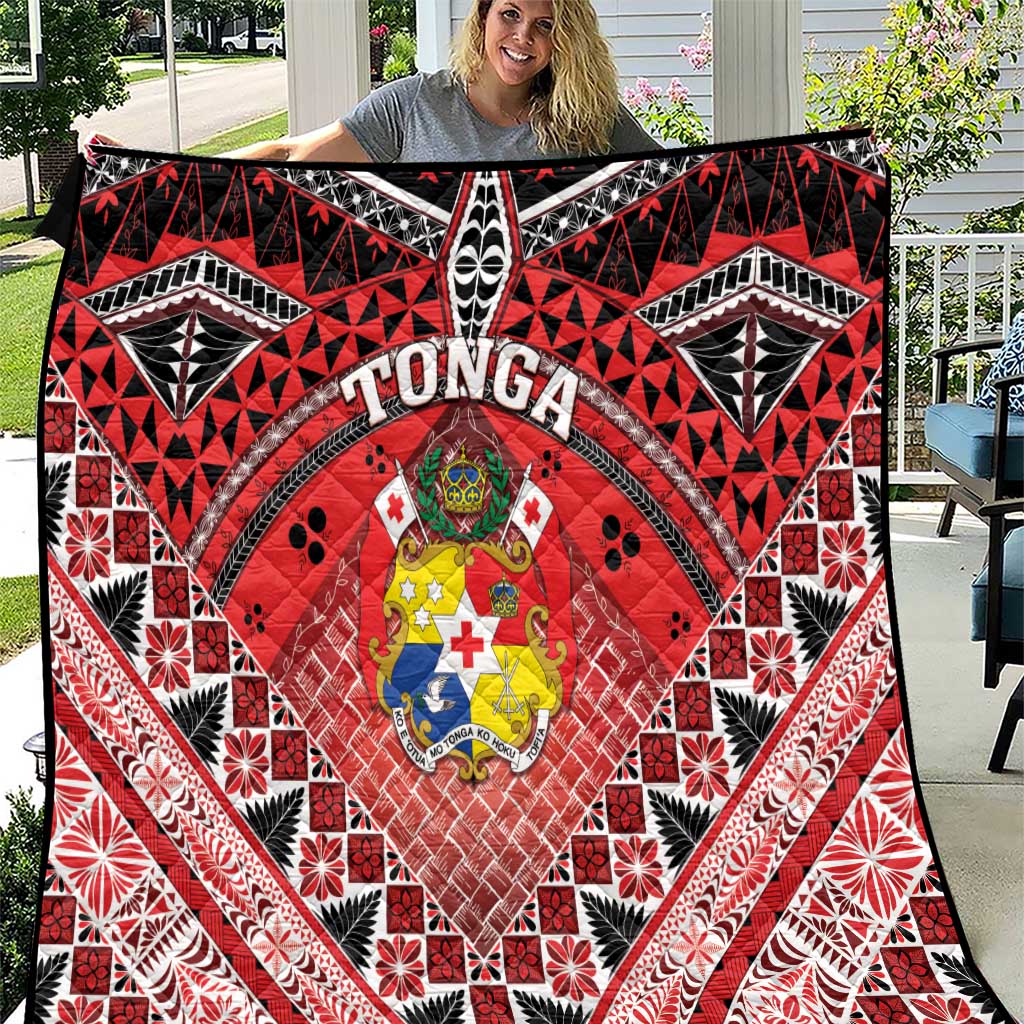 Tonga Constitution Day Quilt 150 Years Jubilee LT05 Red - Polynesian Pride