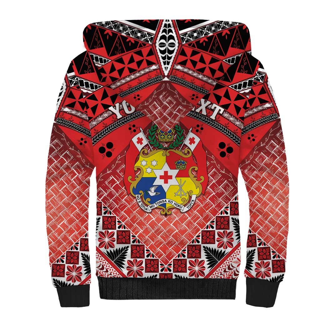 Personalised Tonga Constitution Day Sherpa Hoodie 150 Years Jubilee LT05 - Polynesian Pride