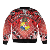 Personalised Tonga Constitution Day Sleeve Zip Bomber Jacket 150 Years Jubilee LT05 - Polynesian Pride