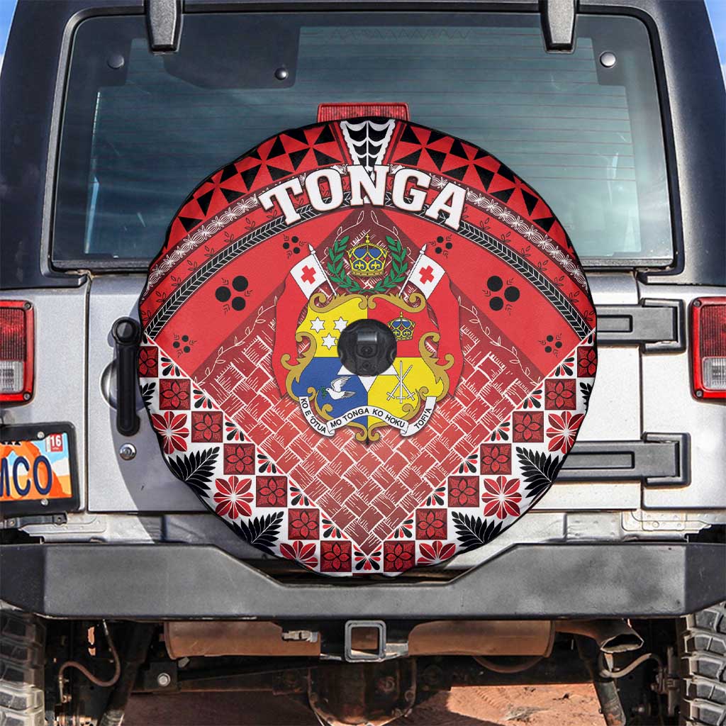 Tonga Constitution Day Spare Tire Cover 150 Years Jubilee LT05 Red - Polynesian Pride