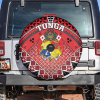 Tonga Constitution Day Spare Tire Cover 150 Years Jubilee LT05 Red - Polynesian Pride