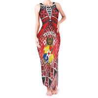 Personalised Tonga Constitution Day Tank Maxi Dress 150 Years Jubilee LT05 Women Red - Polynesian Pride