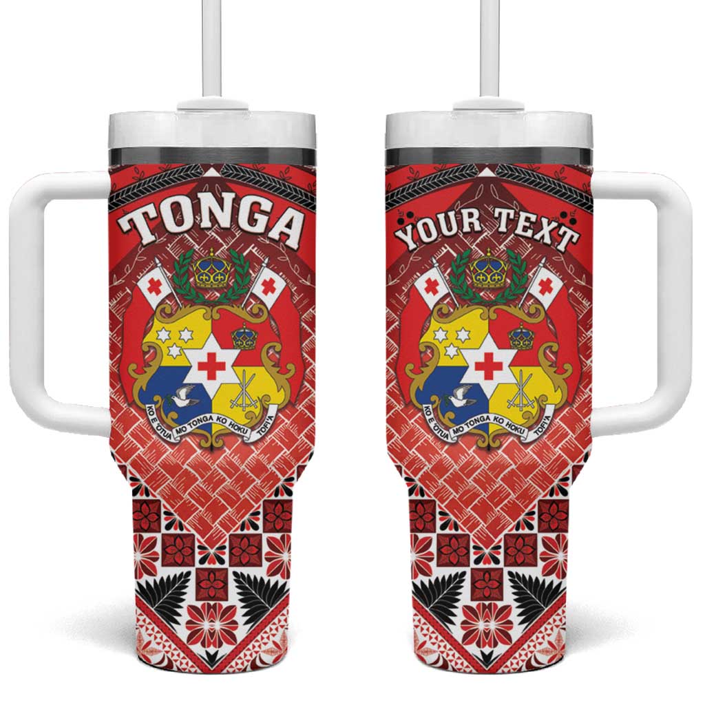 Personalised Tonga Constitution Day Tumbler With Handle 150 Years Jubilee - Polynesian Pride