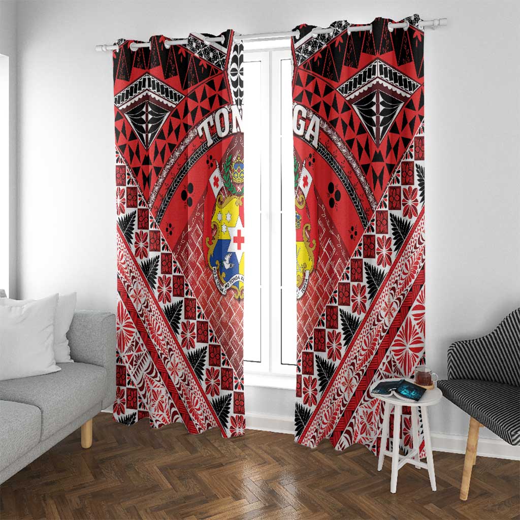 Tonga Constitution Day Window Curtain 150 Years Jubilee LT05 With Grommets Red - Polynesian Pride