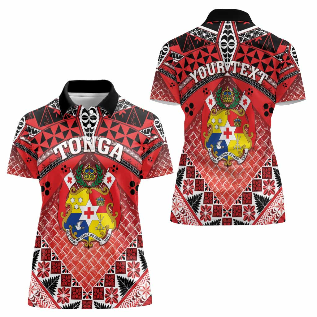 Personalised Tonga Constitution Day Women Polo Shirt 150 Years Jubilee - Polynesian Pride