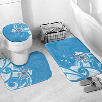 FSM Micronesia Bathroom Set 40th Independence Anniversary LT05 Mat Set Only (3 pcs) One Size Blue - Polynesian Pride