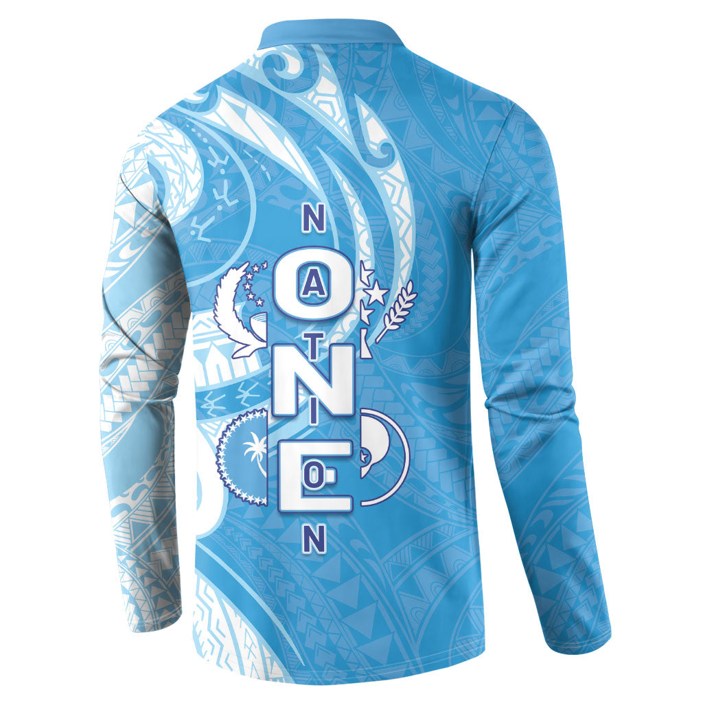 FSM Micronesia Button Sweatshirt 40th Independence Anniversary LT05 - Polynesian Pride