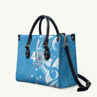 FSM Micronesia Leather Bag 40th Independence Anniversary LT05 Blue - Polynesian Pride