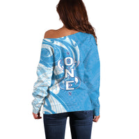 FSM Micronesia Off Shoulder Sweater 40th Independence Anniversary LT05 - Polynesian Pride