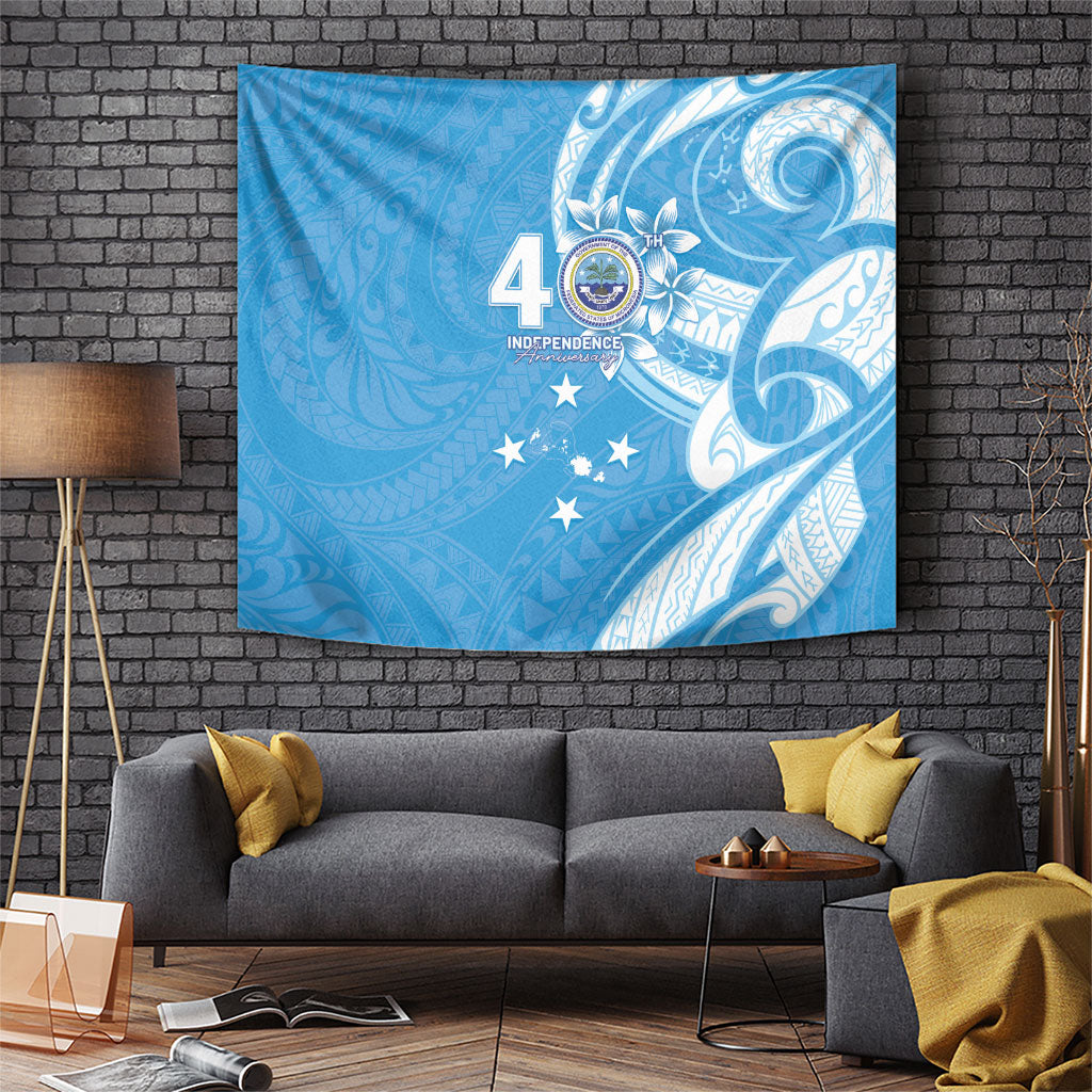 FSM Micronesia Tapestry 40th Independence Anniversary LT05 Blue - Polynesian Pride