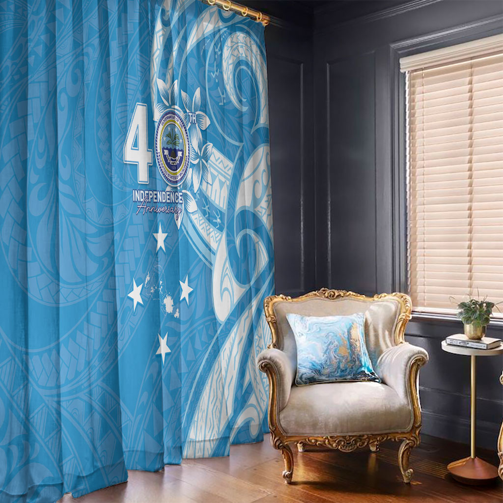 FSM Micronesia Window Curtain 40th Independence Anniversary LT05 - Polynesian Pride