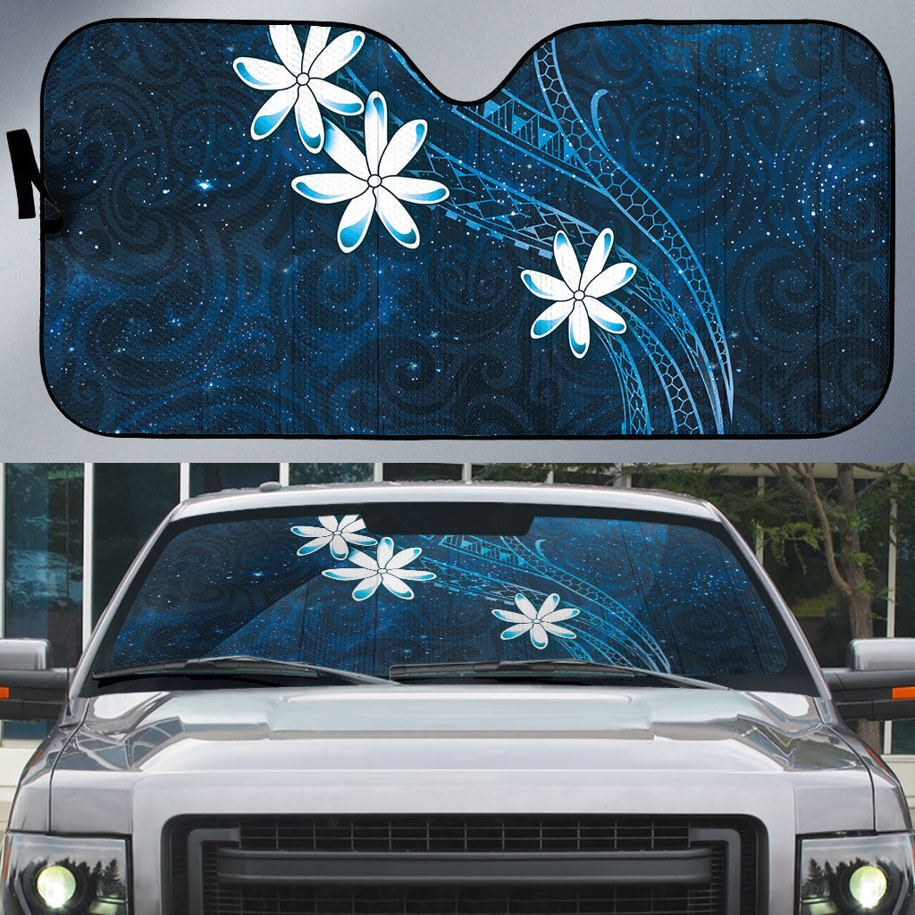 Tahiti Matarii Auto Sun Shade Tahitian Spring Blue Galaxy LT05 Blue - Polynesian Pride
