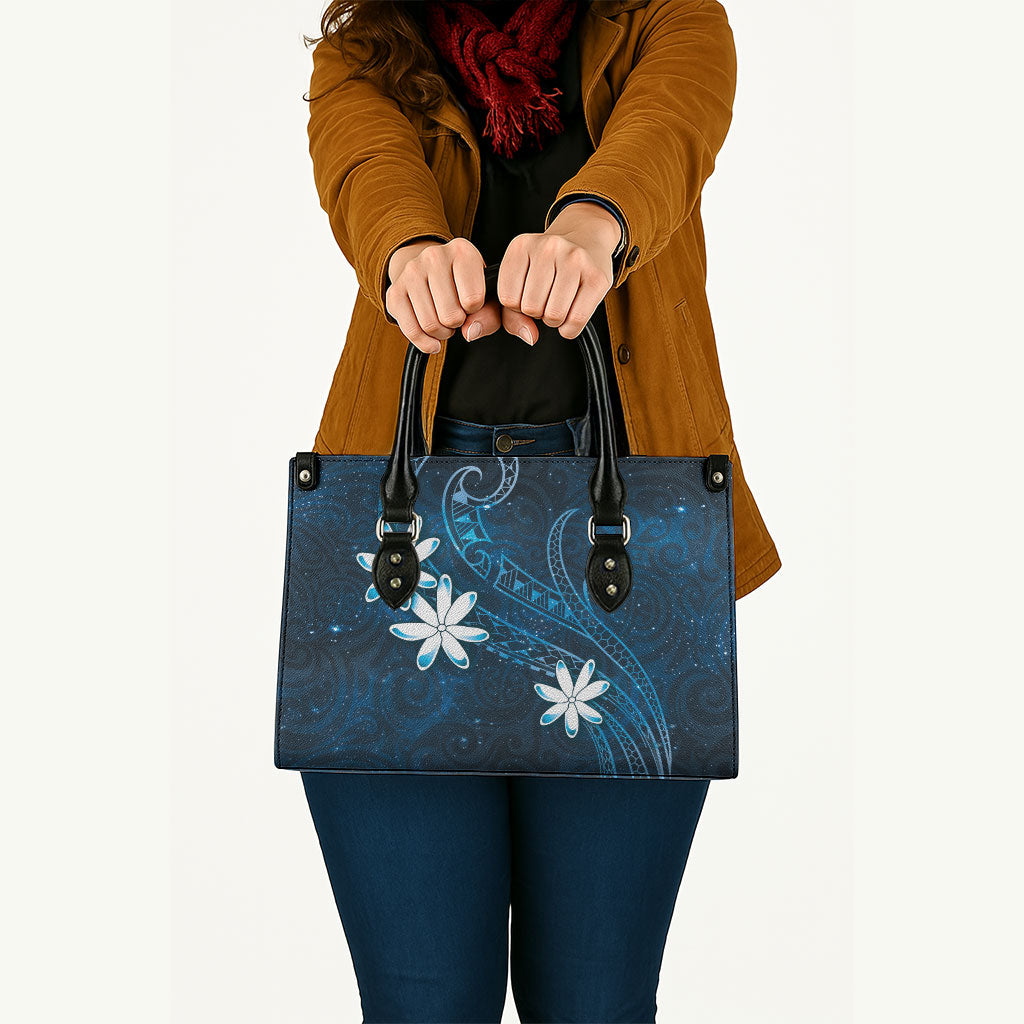 Tahiti Matarii Leather Bag Tahitian Spring Blue Galaxy LT05 - Polynesian Pride