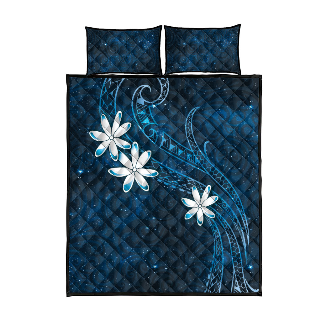 Tahiti Matarii Quilt Bed Set Tahitian Spring Blue Galaxy LT05 - Polynesian Pride